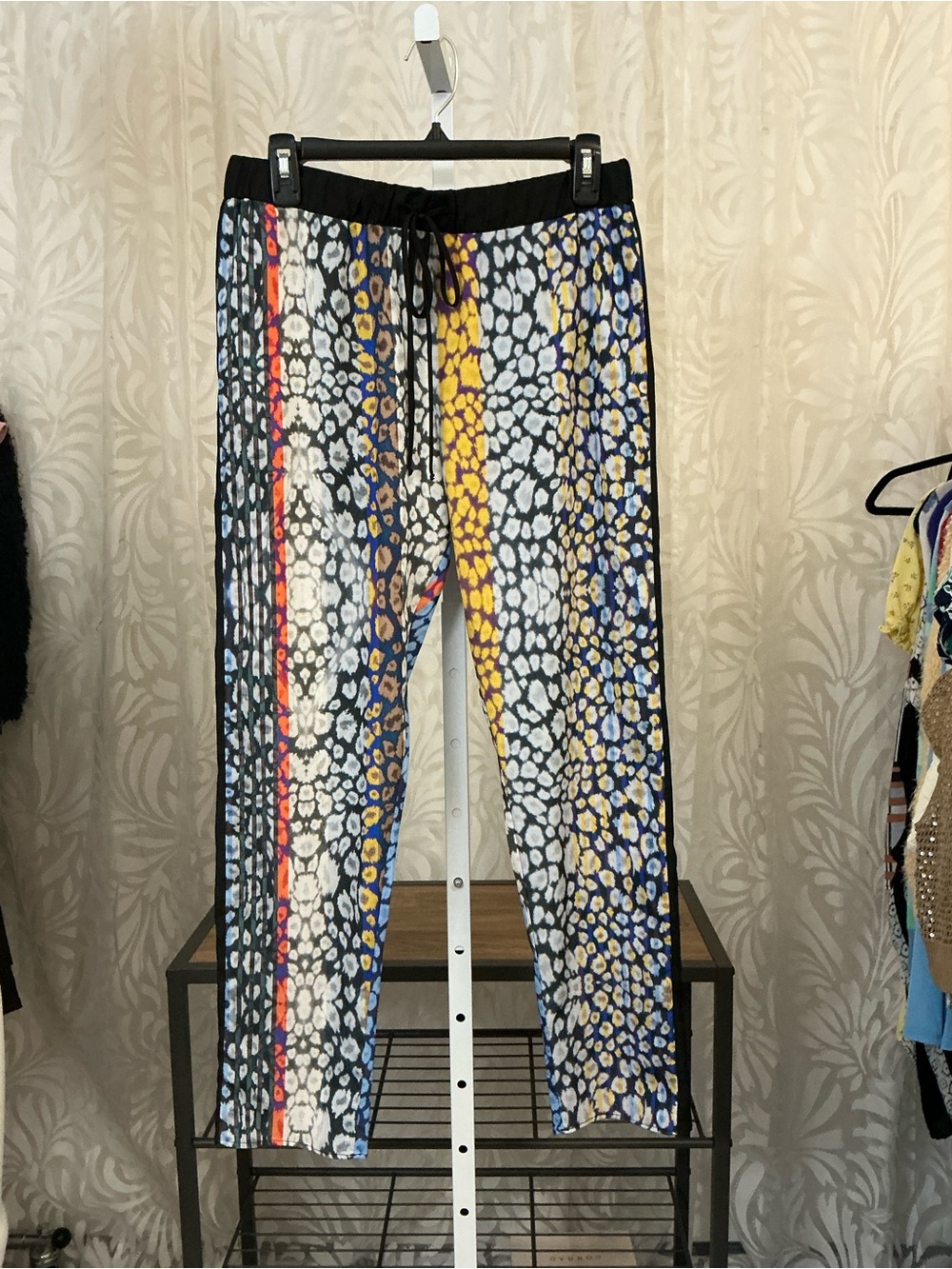 Clover Canyon Multicolor Leopard Stripe Drawstring Pants